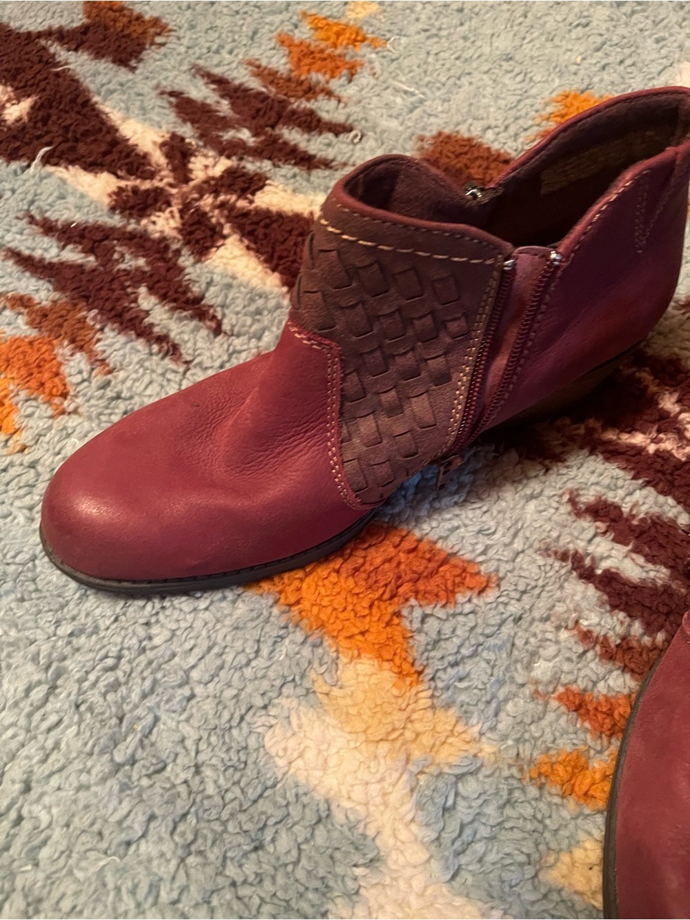 Earth Origins Alexis Leather Ankle Booties – Merlot – Women’s 9 – NWOT - Picture 2 of 9